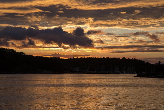 Atardecer, Oceano, Agua, Naturaleza, Sol