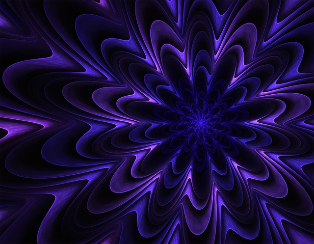 Download free HD stock image of Fractal Blue Free fractal blue mandala illustration