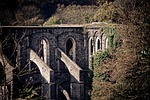 ruin, cathedral, monk