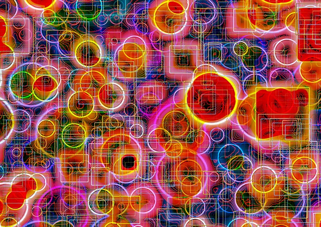 Free background bokeh square illustration