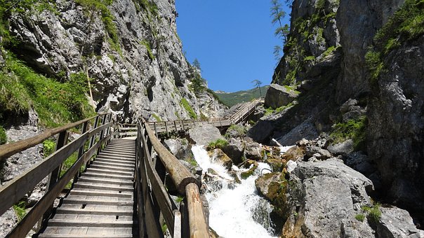 Subir, Alpes, Sendero, Pegajoso