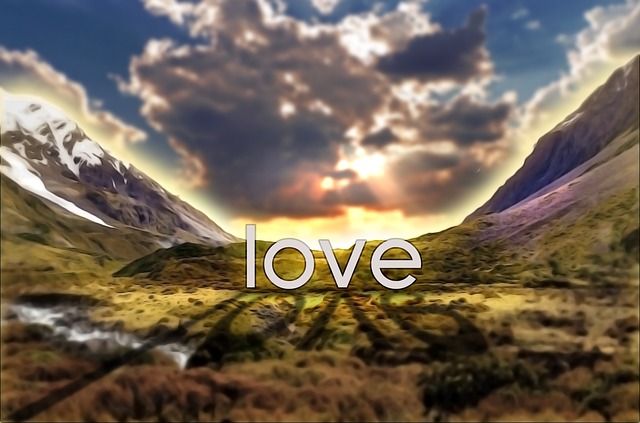 Liebe, Landschaft, Berg, Natur, Sommer