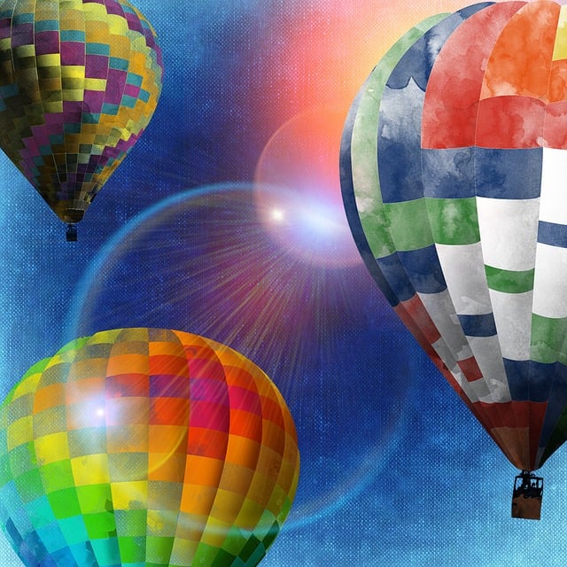 Ballons, Bunt, Sonne, Himmel, Fliegen