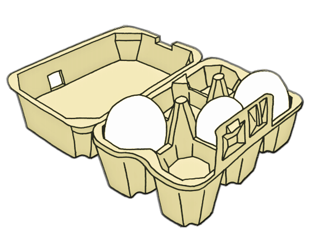 Free egg dozen container illustration