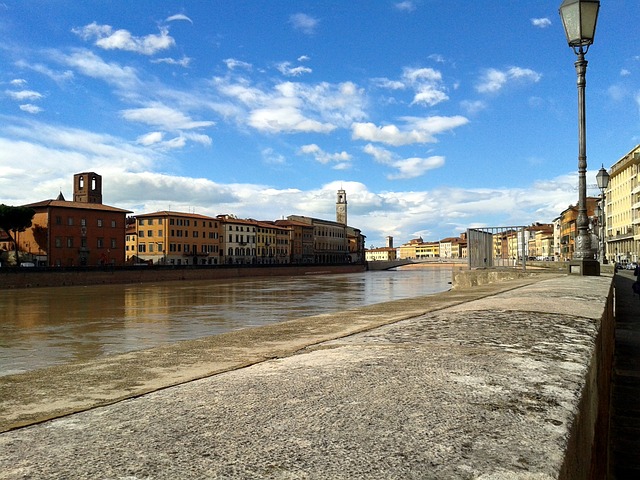 Pisa, Lungarno, Fluss, Toskana, Arno