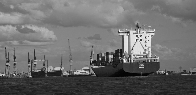Free Hamburg Harbor Container Ship photo and picture