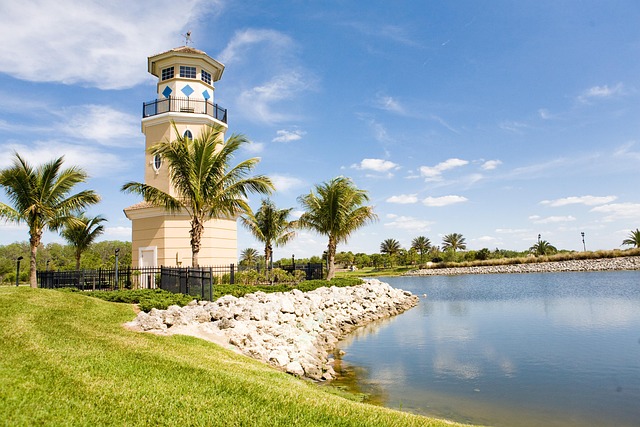 Free Golf Course Lighthouse photo and picture