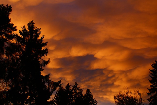 Skyer, Natur, Solnedgang, Eve, Himmel