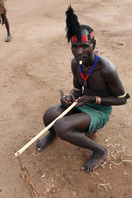 Kriger, Hamar, Etiopien, Afrika