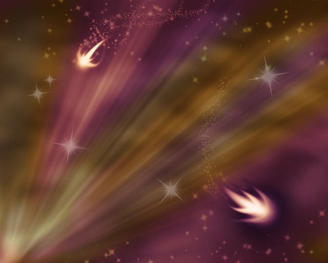 Free space orbs stars illustration