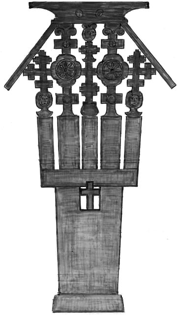 Free Cross Headstone illustration and picture