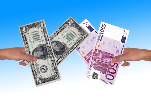 Free euro dollar hand illustration