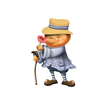 Free Man Walk illustration and picture