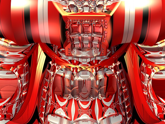 Free mechanical droid mandelbulb illustration