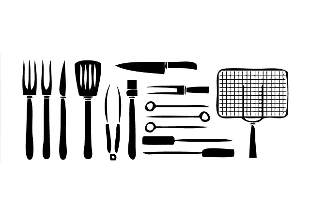 Free grill grill accessories drawing illustration