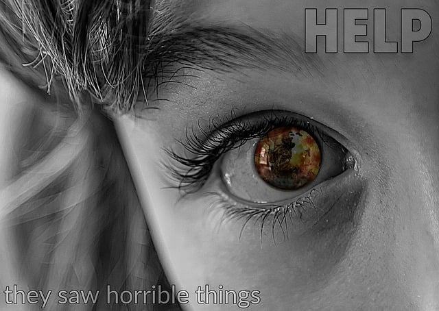 Free war refugees children illustration