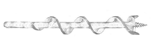 Free drill wood drill tool illustration