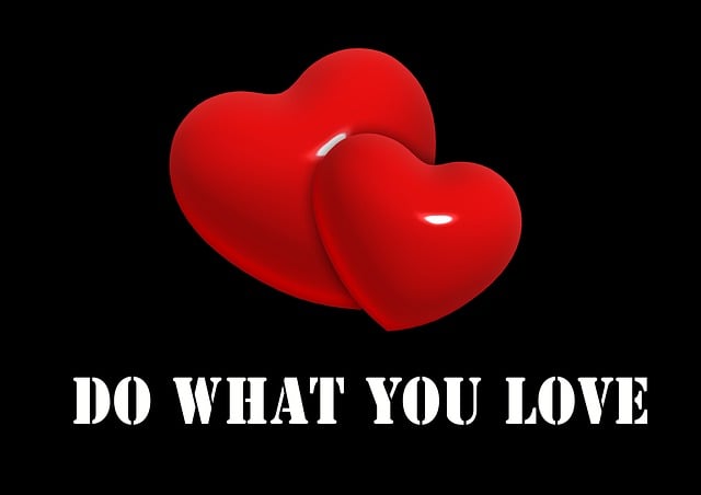 Free heart positive motivation illustration