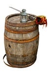 barrel, epee, lamp