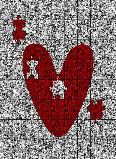 Free love puzzle valentine illustration