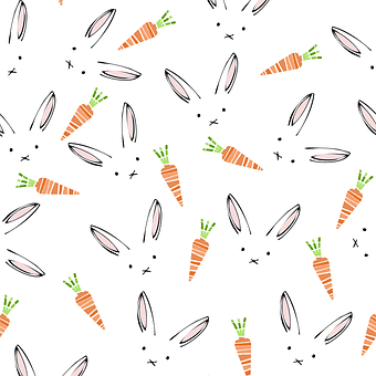 Hase, Karotte, Muster, Schussschritt