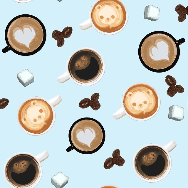 Free cup coffee sugar illustration