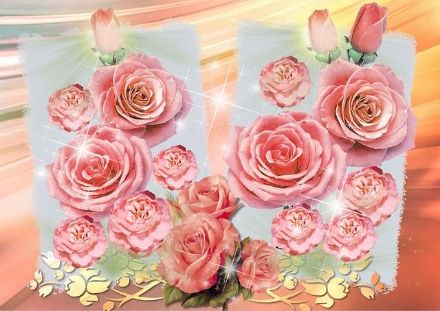 Free roses rosebud garden illustration