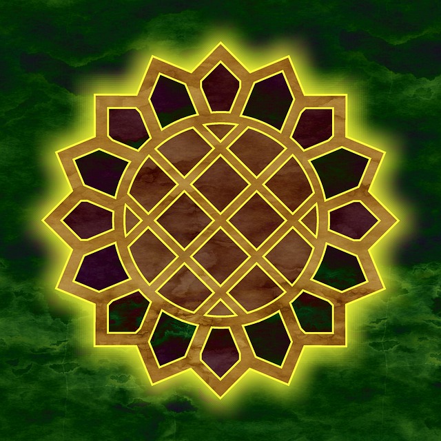 Free sunflower to form template illustration