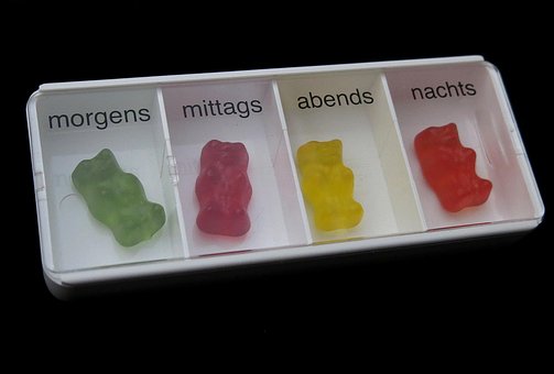 Gummibjørn, Medisin, Tabletter