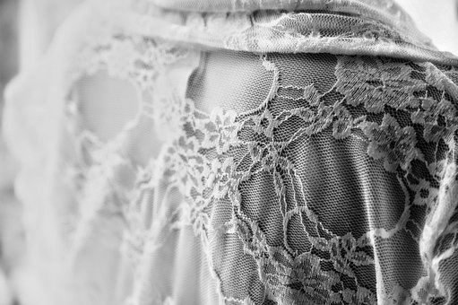 Spitze, Hochzeitskleid, Detail