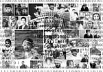 photo montage, faces, binary
