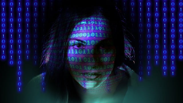 Free binary woman face illustration