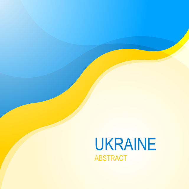 Free ukraine abstract ukrainian flag vector