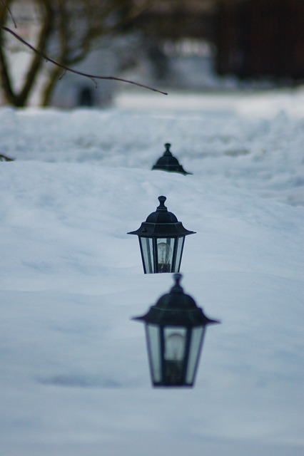 Free Lanterns In Deep Snow Depth Of Field photo and picture