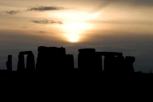 Free Sunset Stonehenge photo and picture