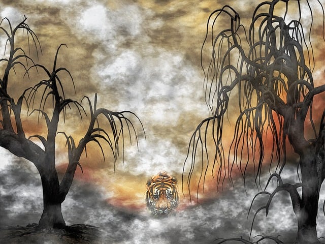 Free haunted clouds mist illustration