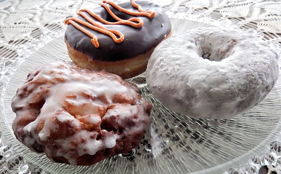 Donuts, Schokolade, Apfelkrapfen