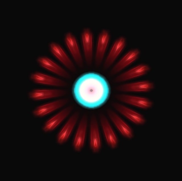 Rot, Mandala, Glühend, Fraktal