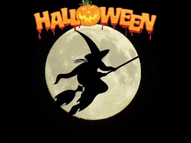 Free halloween witch scary illustration