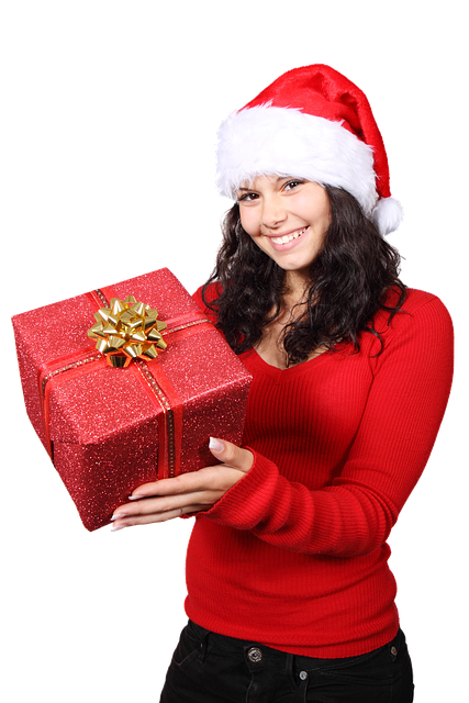 Free isolated christmas gift illustration