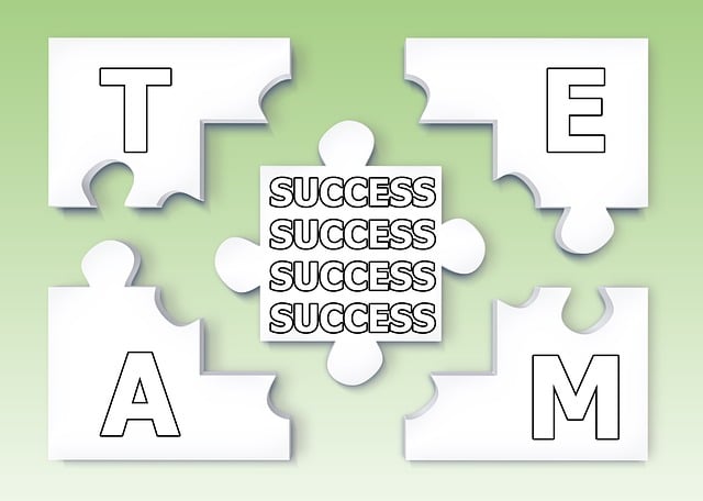 Free team puzzle success illustration