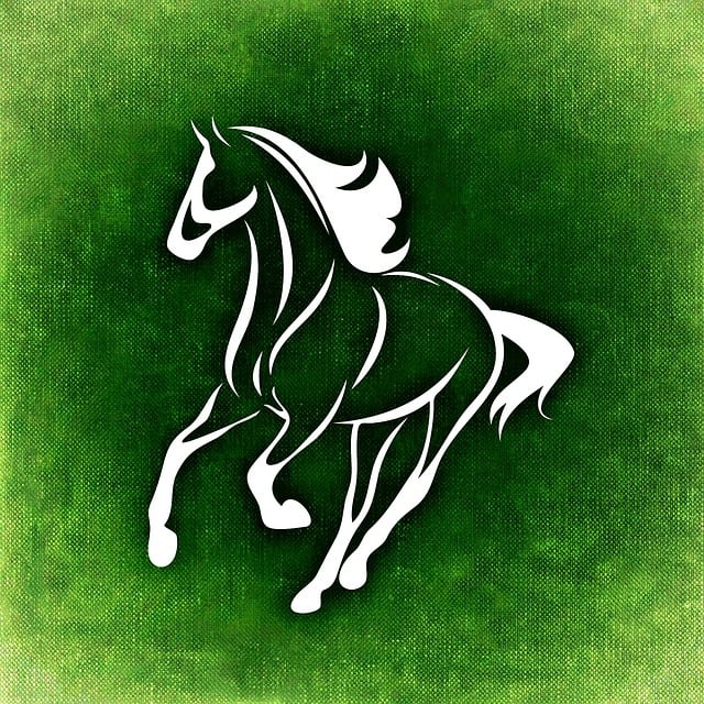 Free horse gallop abstract illustration