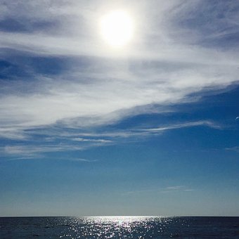 Vättern, Sø, Sol, Sky, Vand, Himmel
