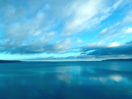 Himmel, Vättern, Sø, Blå, Natur, Sky