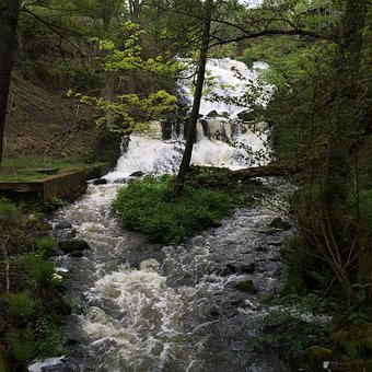 Strøm, På, Vand, Strømfald, Natur, Smuk