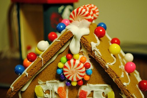 Lebkuchen, Haus, Süssigkeit, Weihnachten