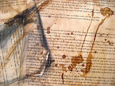 Kaffee, Fleck, Papier, Textur, Text