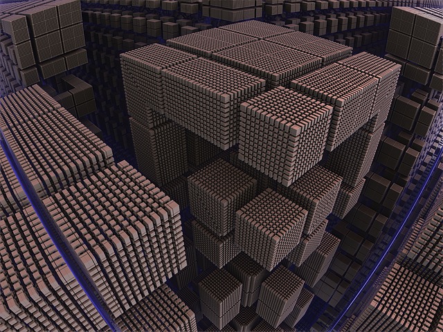 Download free HD stock image of Blocks Render Free blocks render fractal illustration