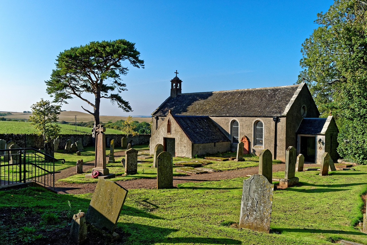 Church Churchyard Gravestones Blue - Free photo on Pixabay
