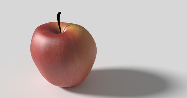 Manzana, Cgi, Realista, Blanco, Fruta